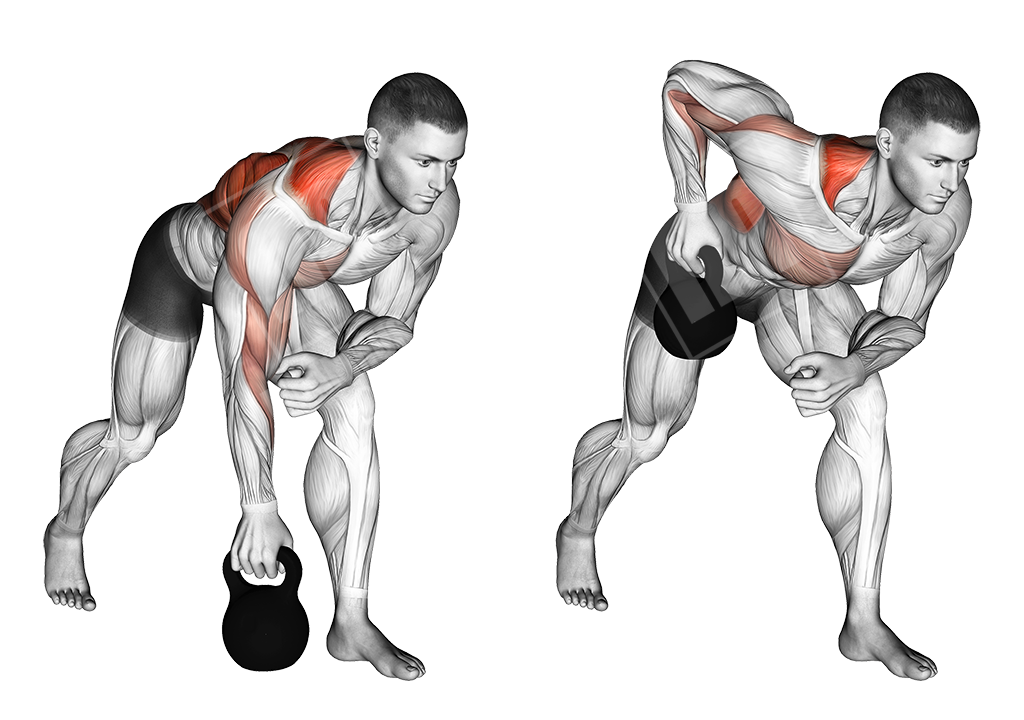 kettlebell one arm row