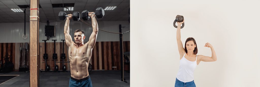 dumbbells and kettlebell overhead press as alternatives